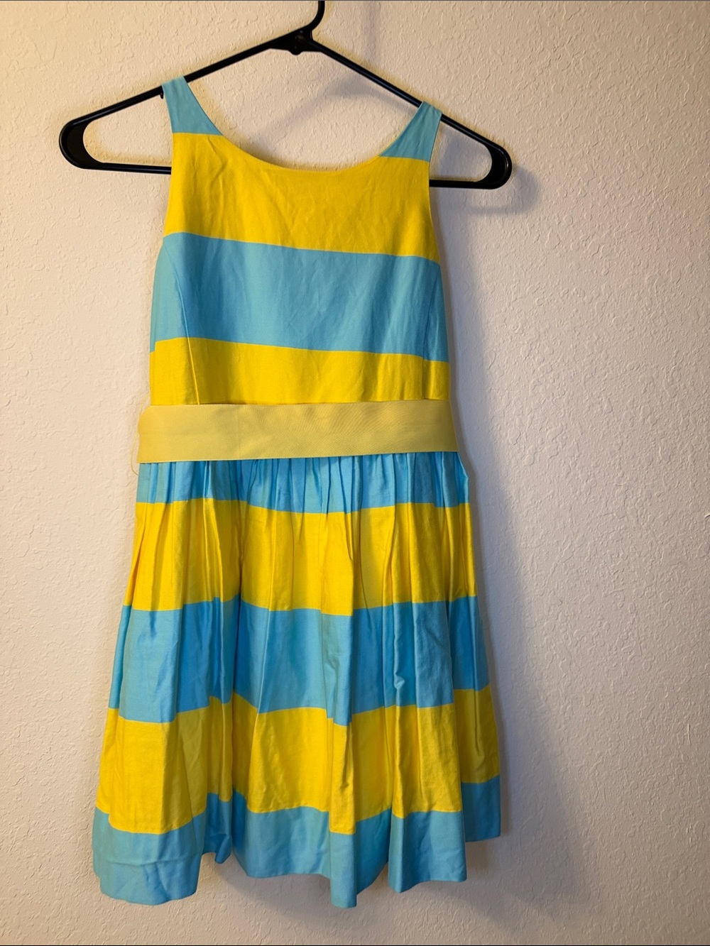 Ralph Lauren Yellow and Blue Striped Girls Dress